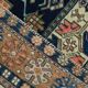 3x7 Red Navy Blue Geometric Persian Rug, 102x223Cm