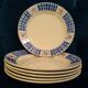 Set of 6 plates K&G LUNÉVILLE white and blue gingham
