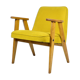 Original armchair type 366, designer J. Chierowski, yellow fabric, 1960s