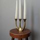 Three-branch brass candlestick Scandinavian country decoration
