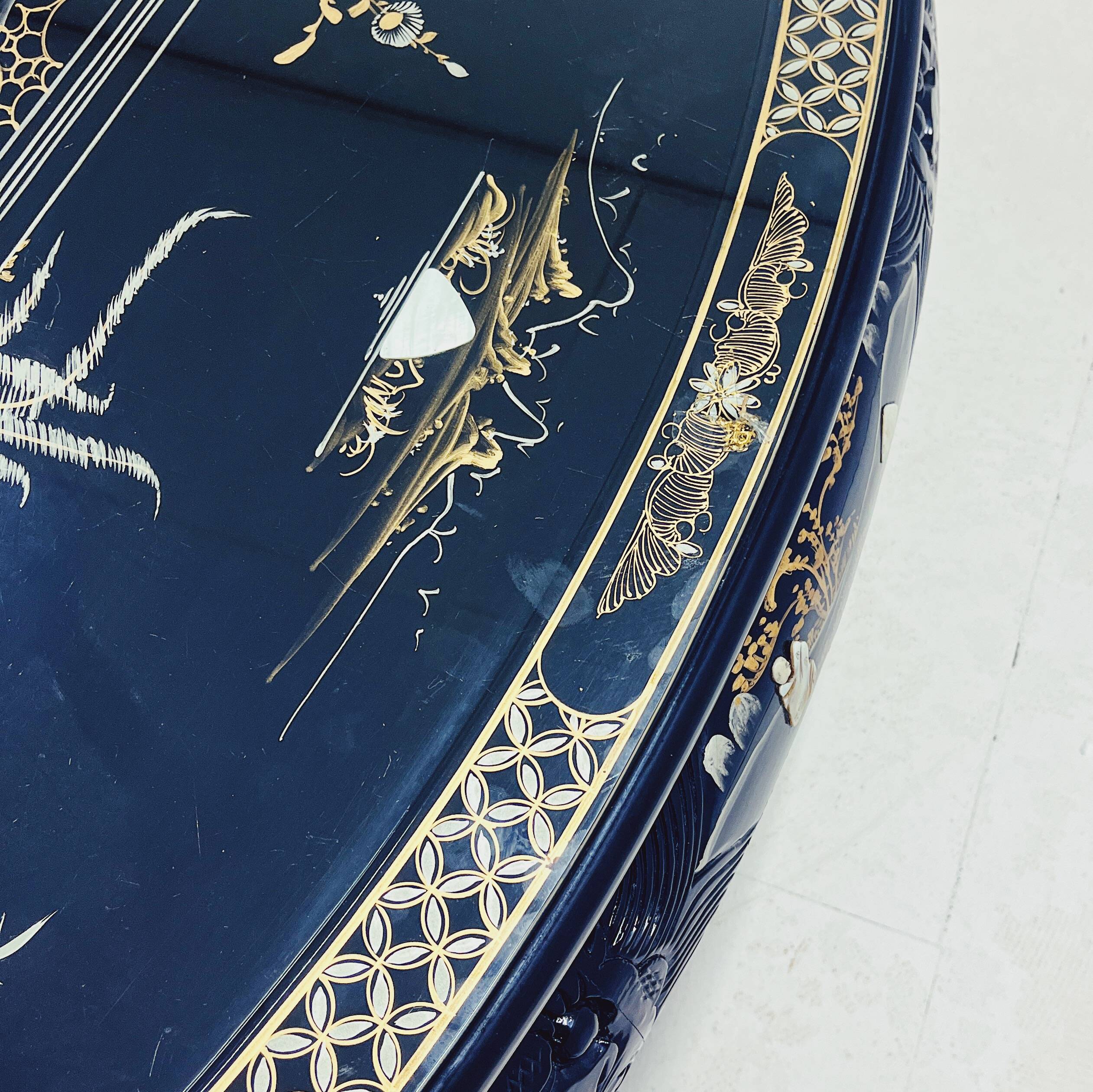 Chinese Coffee Table with 6 Matching Stools