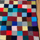 Plaid couverture Granny square au crochet en laine fait à la main