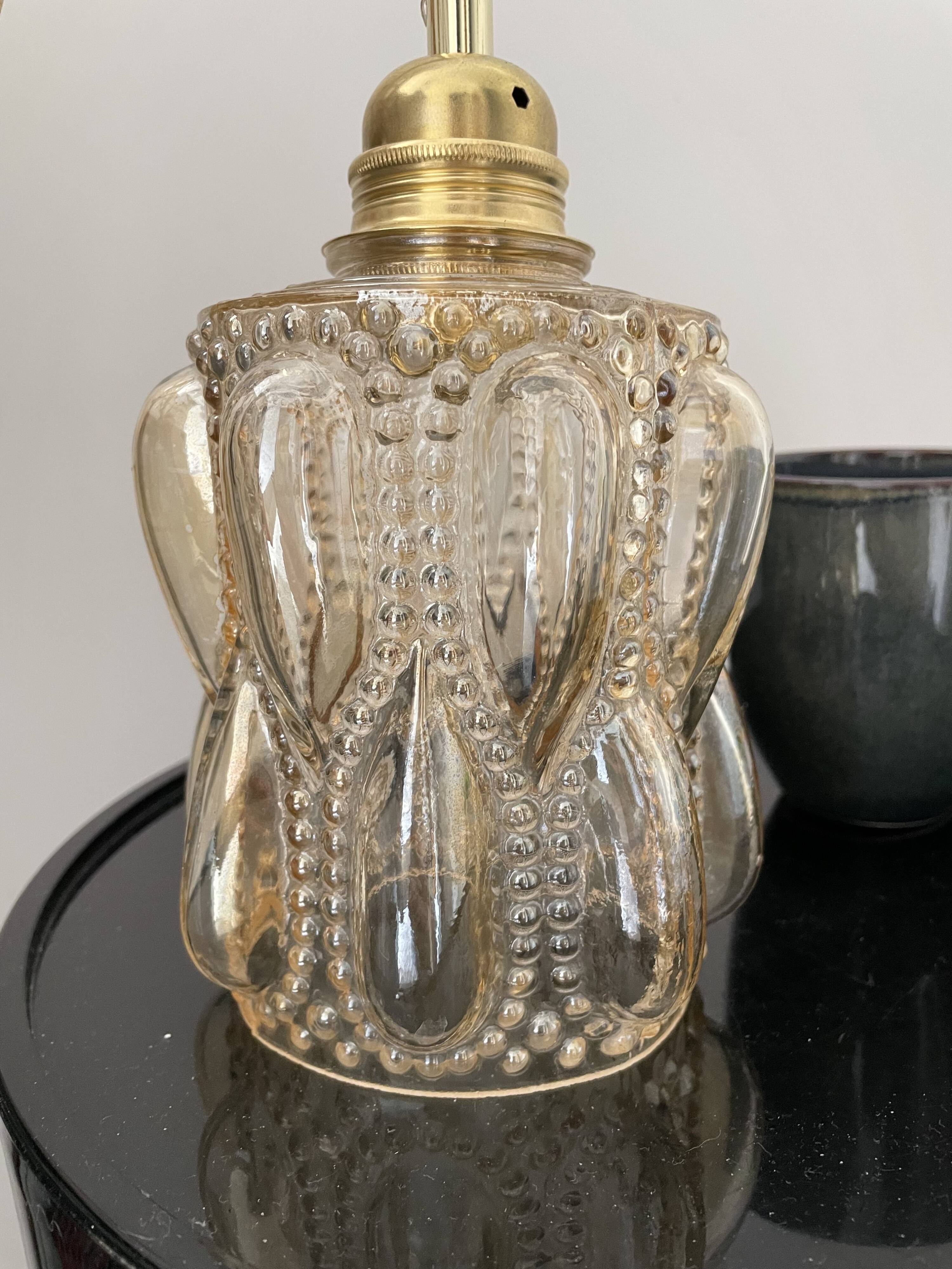 Vintage amber glass walker