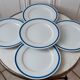 Set of 5 flat plates Lustucru vintage 1970