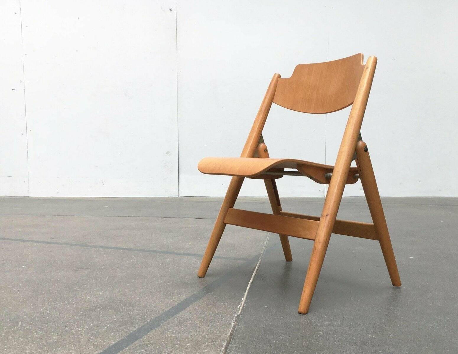 Set of folding chairs for children SE 18 German mid-century by Egon Eiermann for Wilde+Spieth, 1950s