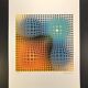 Lithograph by Victor Vasarely, limited edition numbered, 1970s.