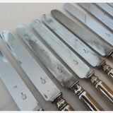 12 anciens couteaux Manche argent fourré