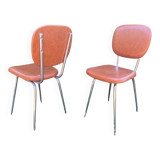 Two Tublac chairs in Skaï and chrome
