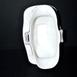 Antique Empire style porcelain sauceboat, hand-painted