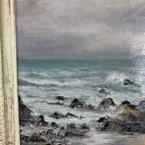 Seascape Painting, Signed and Dated, 20th Century