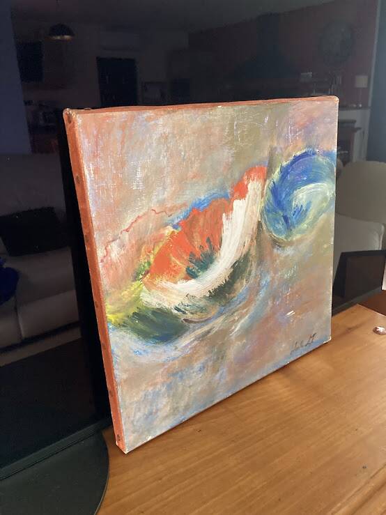 Semi-abstract painting "Flowers" 30 x 30