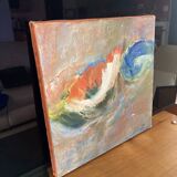 Semi-abstract painting "Flowers" 30 x 30