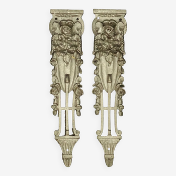 Pair of scraps ornaments period Art Deco style