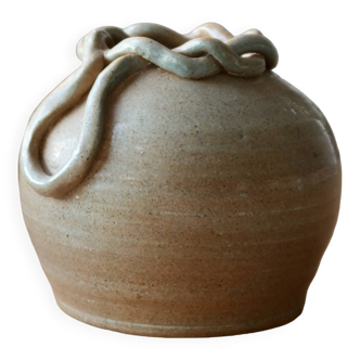 Petite poterie céramique vase fait main vintage rustique