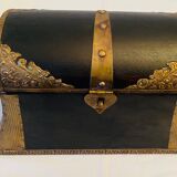 Wooden and brass box
