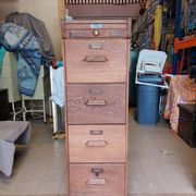 Antique trade furniture - oak filing cabinet - 1930s/40s