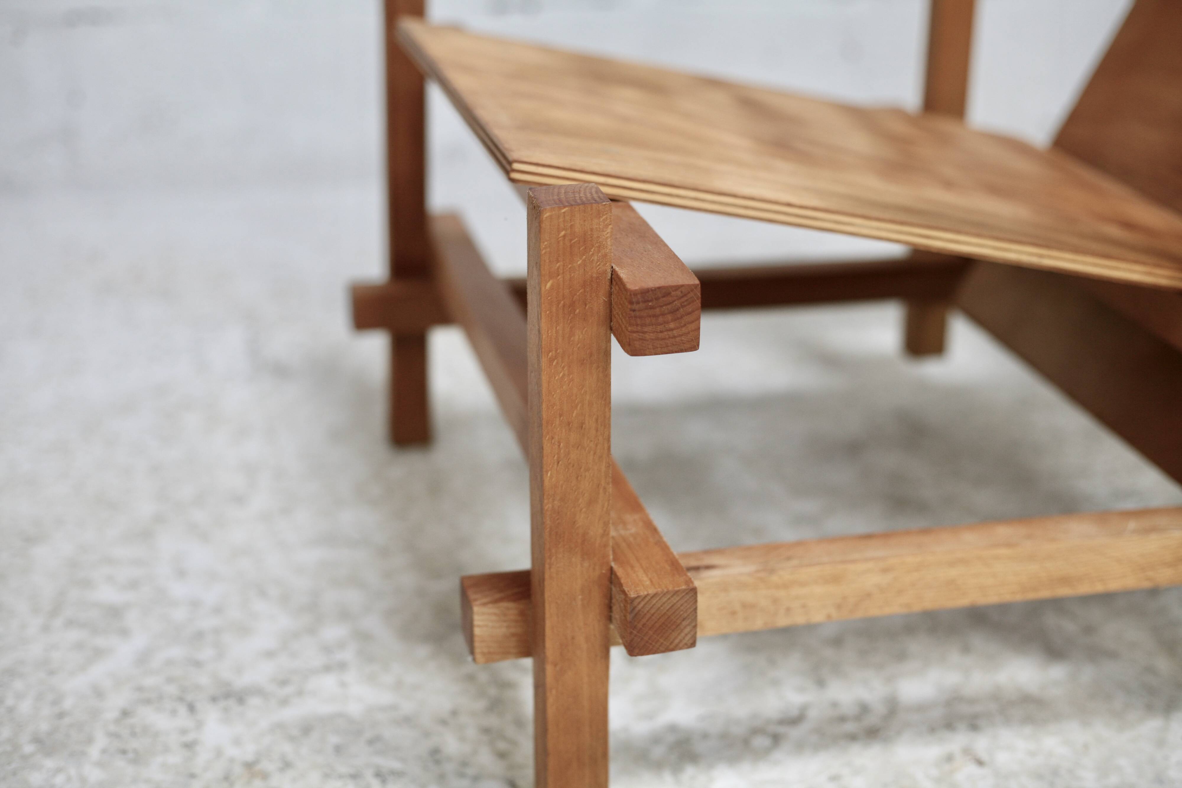 Fauteuil d'après Gerrit Rietveld. Circa 1970