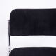 Tubular chrome chairs with black corduroy, set of 4