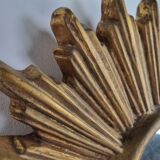 Miroir en terre cuite du milieu du siècle années 1960 42cm