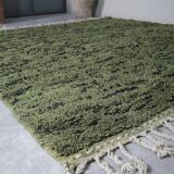 Custom green Moroccan rug