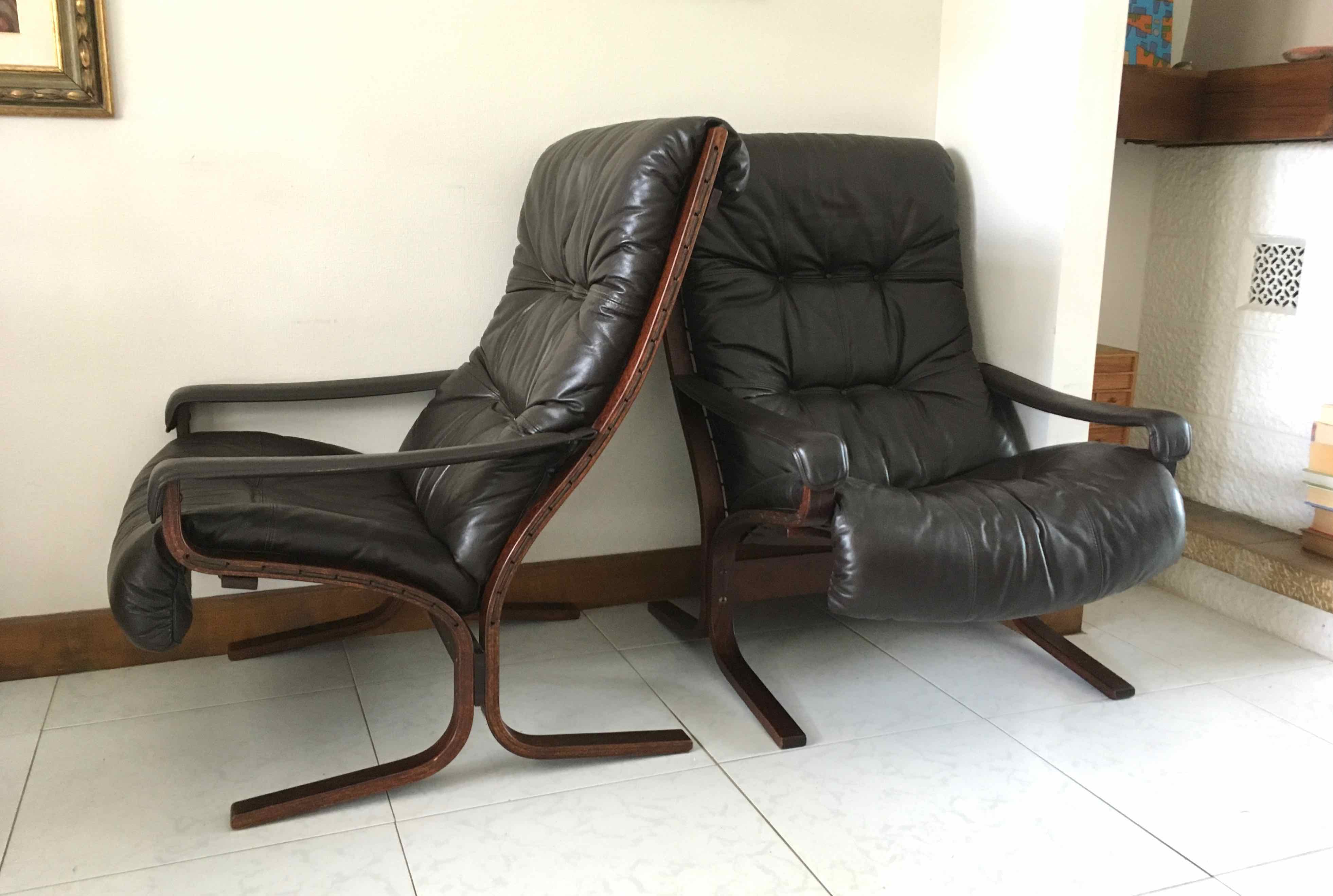 Two Siesta armchairs by Ingmar Relling for Westnofa Norway 1960