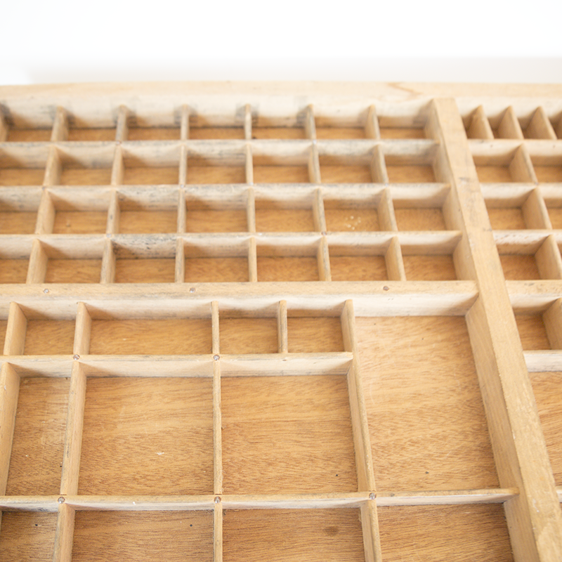 Old wooden printer locker