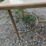 Antique vintage coffee table with marble top
