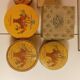 Houbigant powder boxes, shadows and antique advertising collection set