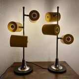 Pair of table lamps, Space Age, 60s/70s