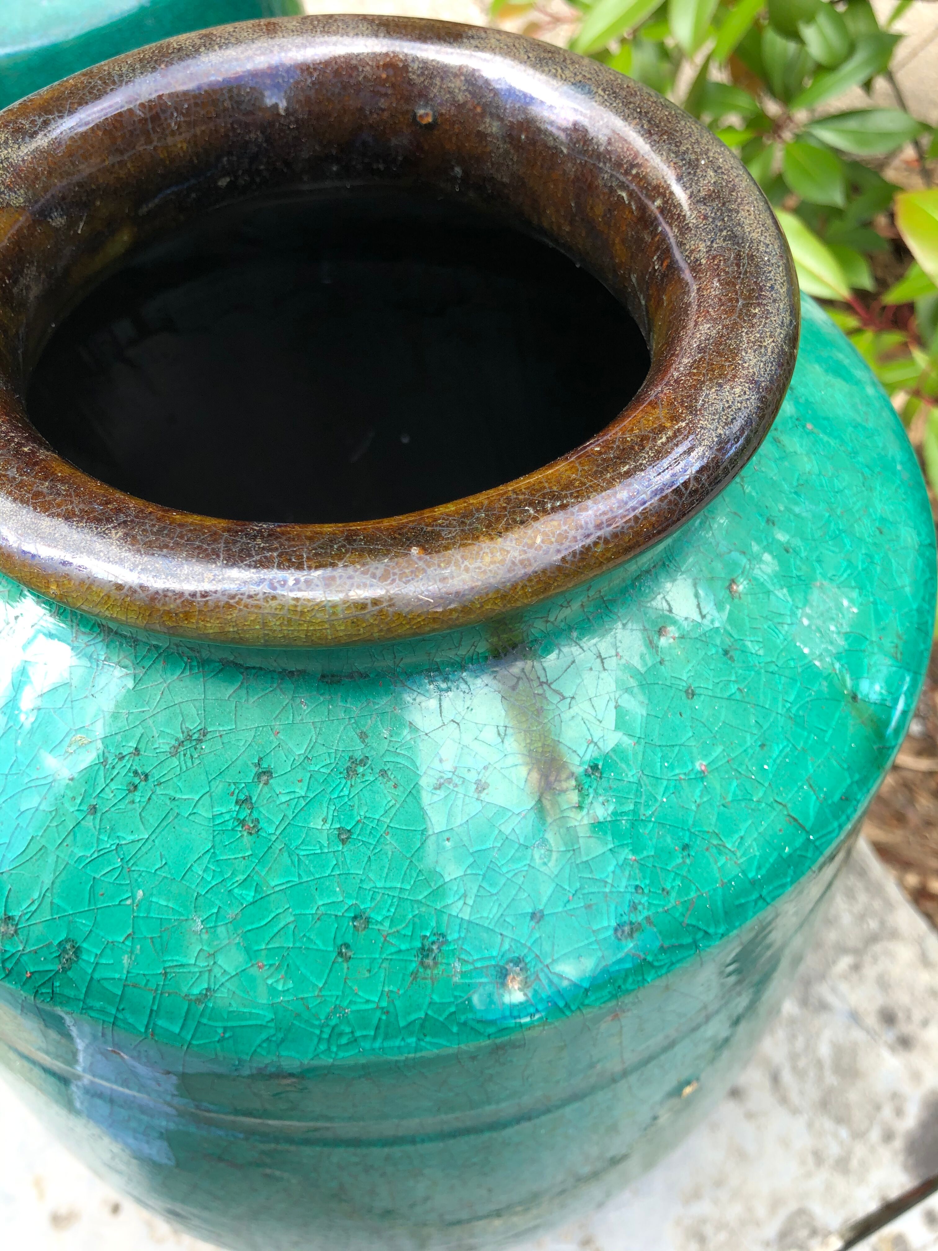 Pair of Japanese enameled stoneware vases