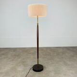 Scandinavian teak and brass floor lamp 60s