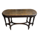 Dark wood piano bench