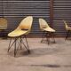 Set of 4 beige chairs by Miroslav Navràtil by Vertex