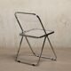 Giancarlo Piretti Plia Folding Chair Chrome for Anonima Castelli