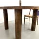 Table ronde années 50 constructiviste noyer