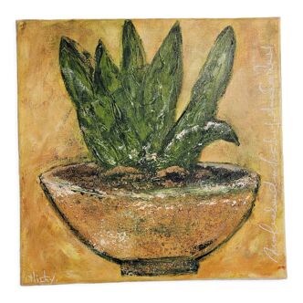 Signed painting oil on canvas still life