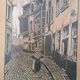 Gravure flamande peinte à la main signée R.VERHULST 1943