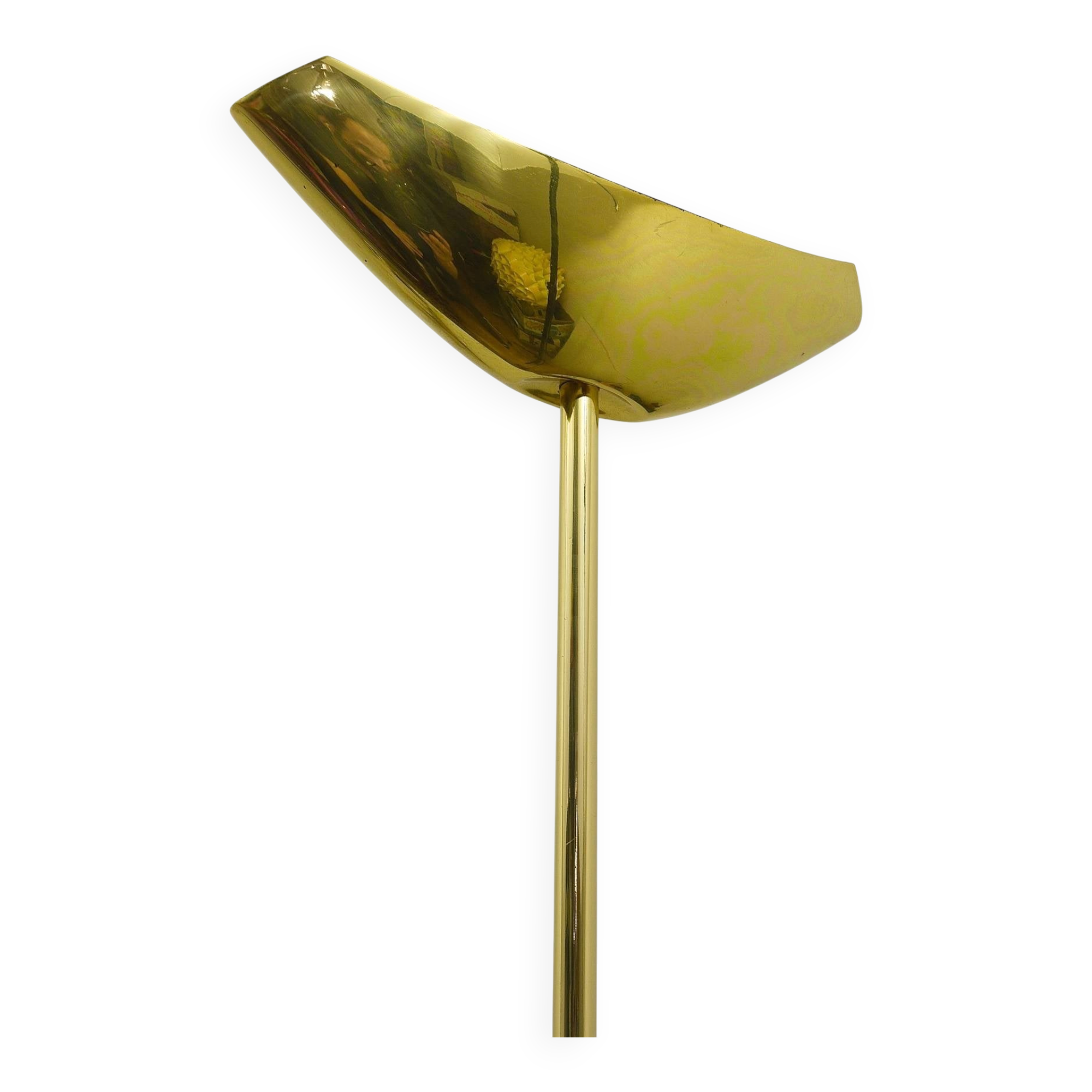 Postmodern floor lamp in brass and wood by Rodolfo Dordoni, Italy, 1980s.