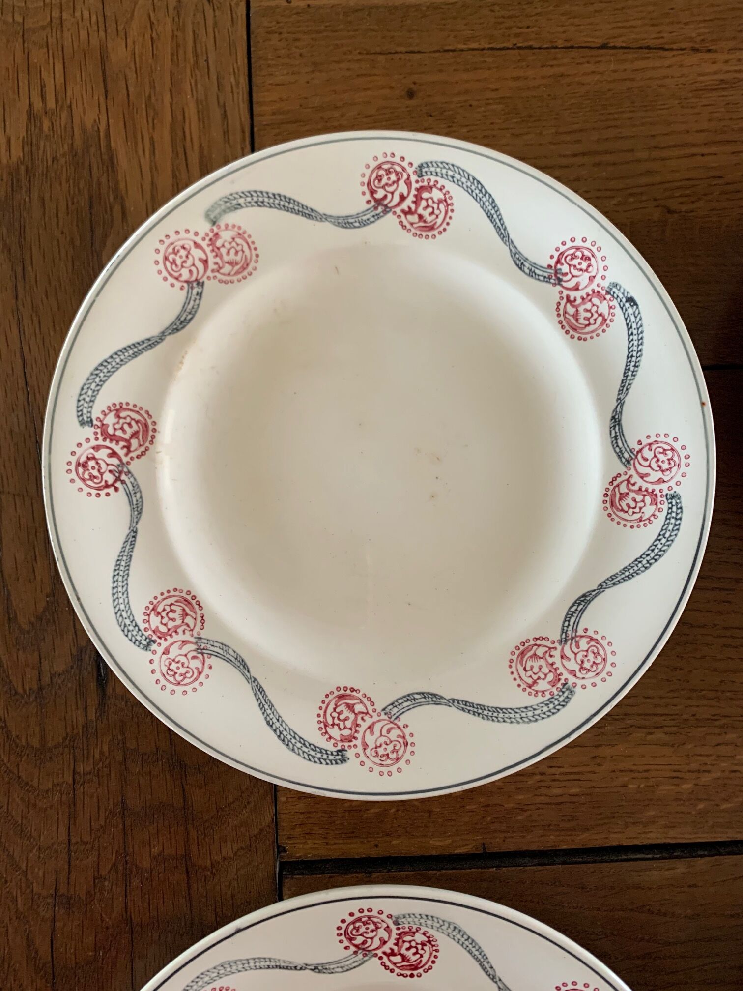 Antique ceramic hollow plate