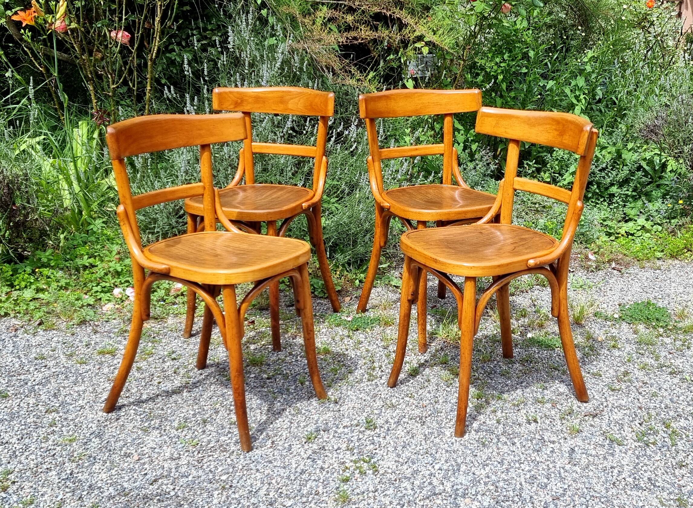 4 Fischel Wissembourg bistro chairs from the 1930s