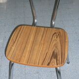 Wood-style formica kitchen chair