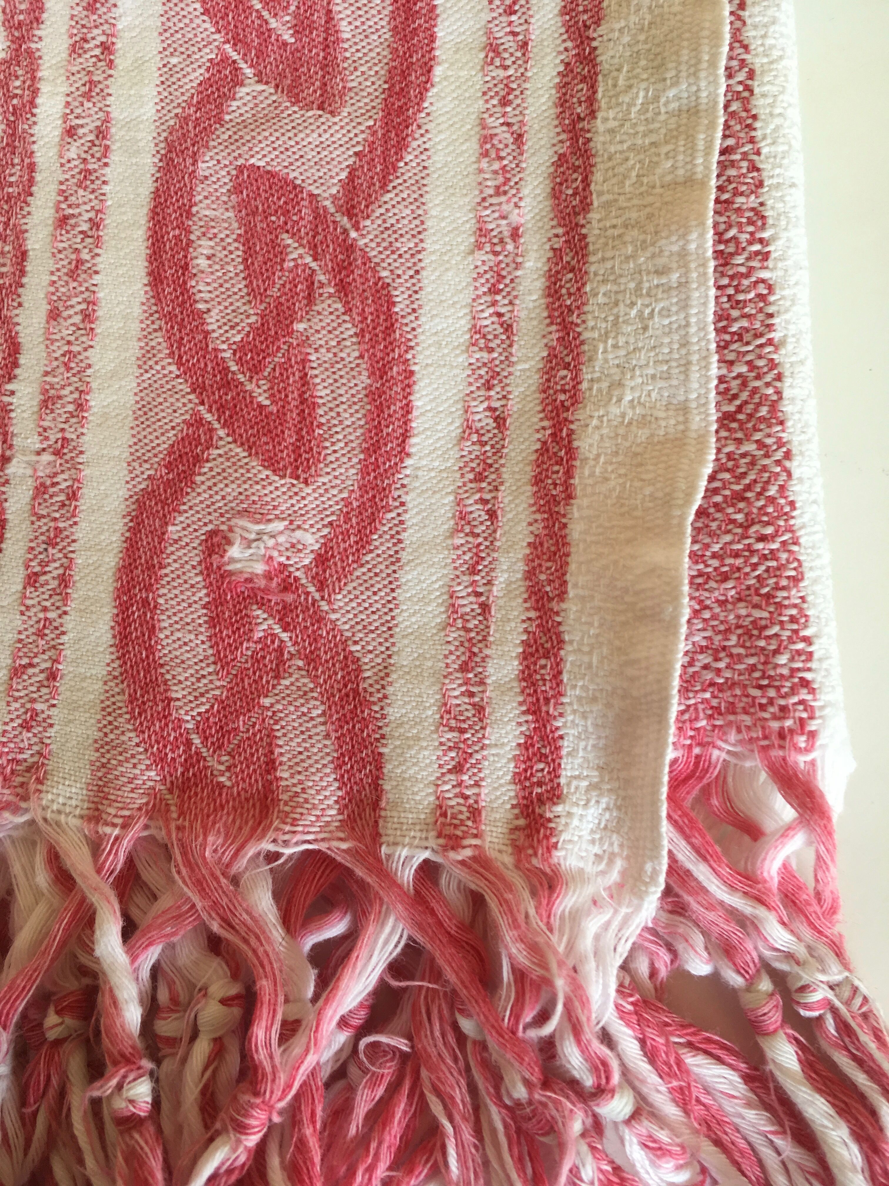 30's monogram M knotted fringe dint