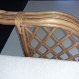 Wicker bench and rattan