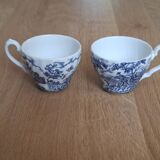 6 coffee cups + saucers "the hunter by myott" mande in england