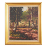 Painting „The Deep in the forest”, Scandinavian design, 1970s