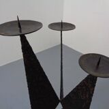 Brutalist German Iron Candleholder, 1960s