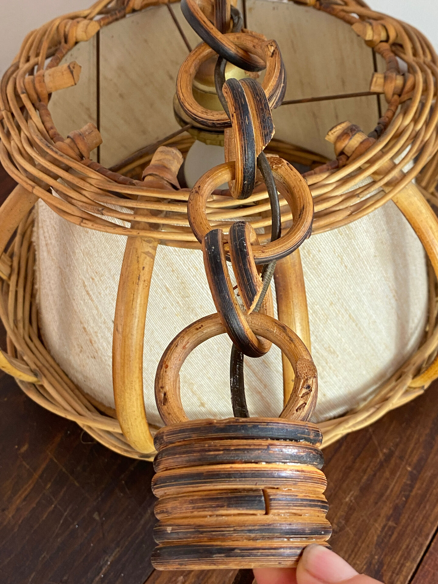 Bamboo and rattan suspension, Louis Sognot