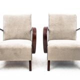 Art Deco armchairs designed by J. Halabala, Czechoslovakia, 1930s.