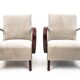 Art Deco armchairs designed by J. Halabala, Czechoslovakia, 1930s.