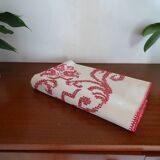 Cross-stitch embroidered tablecloth 160 x 130 in cotton